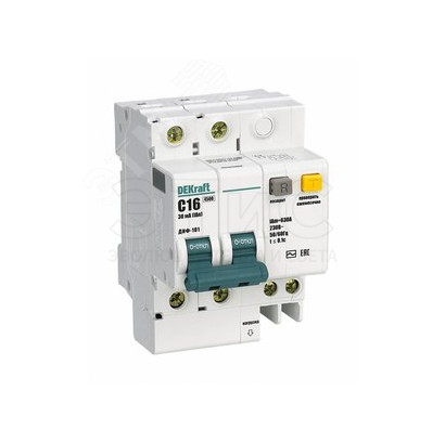 Выключатель автоматический дифференциальный (АВДТ) 2п 25А 30мА тип AC С 4.5кА ДИФ-101